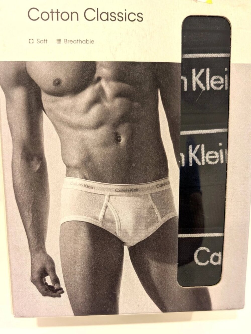 Calvin Klein Mens Cotton Classics 4-Pack Hip Briefs Black Underware Size 2XL NIB